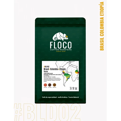 Blend de cafe de especialidad - Brasil + Colombia + Etiopía - Floco - Café Gourmet