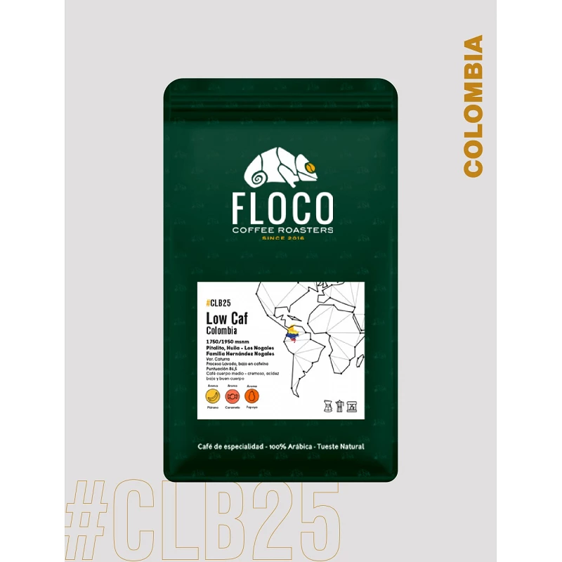 Café de especialidad de Colombia - Low Caf - Bajo en Cafeina