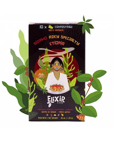 Ethiopia  coffee Capsules - 100% compostable Nespresso compatible - Cafe Gourmet
